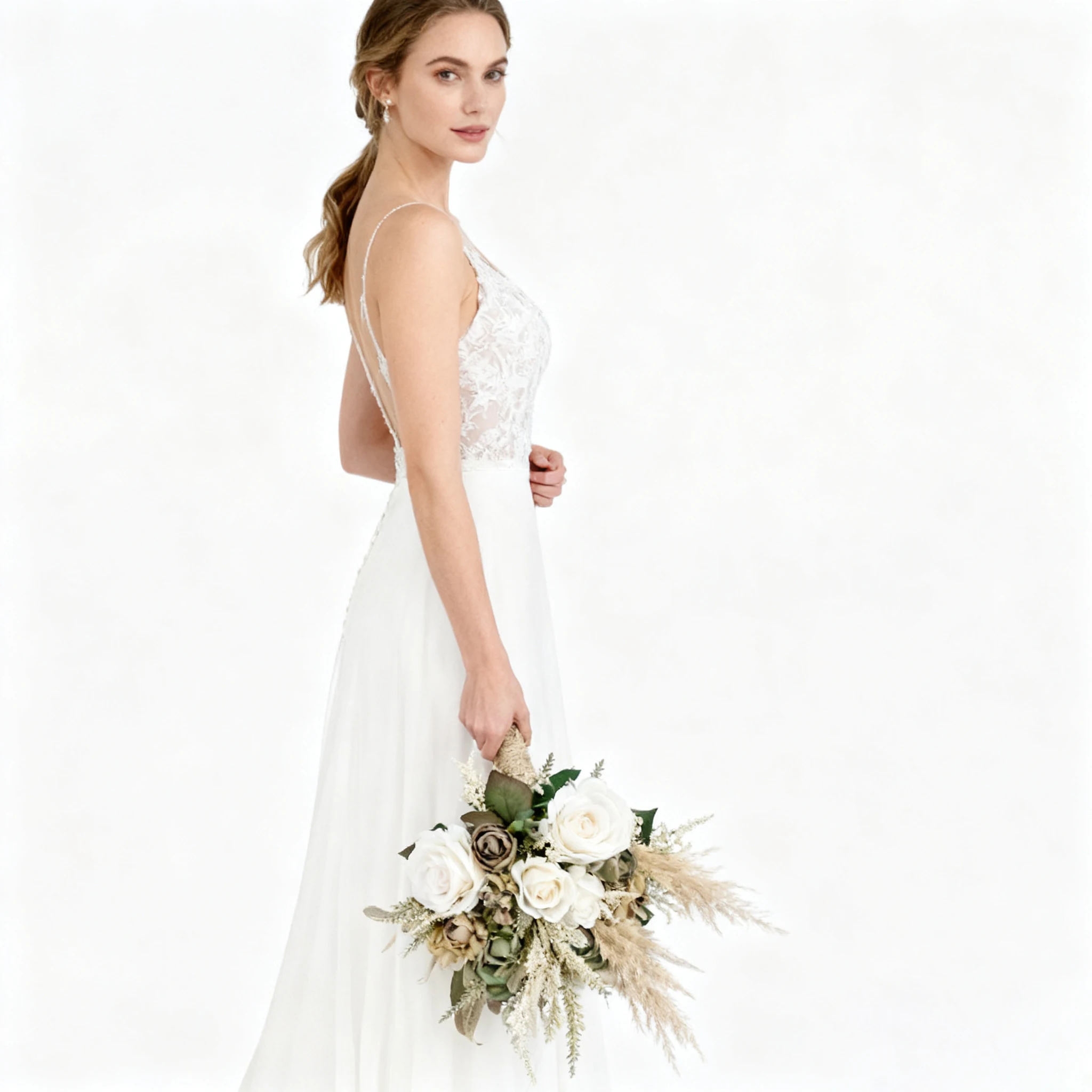 

Artificial Wedding Bouquet Handmade Flowers Water Drops Waterfall Bridesmaid Bride Wedding Bouquet Bridal Flowers