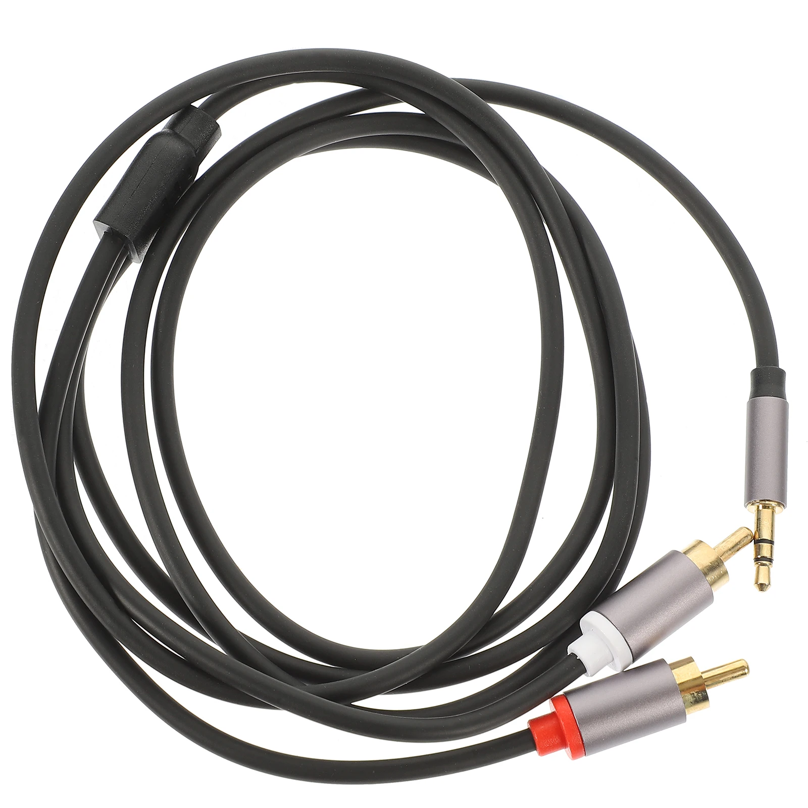 

3.5mm Audio Cable Splitter 1.5M Iron Gray Stereo Jack Cables Auxiliary Cord for Laptop Smartphone Amplifier Speakers Clear