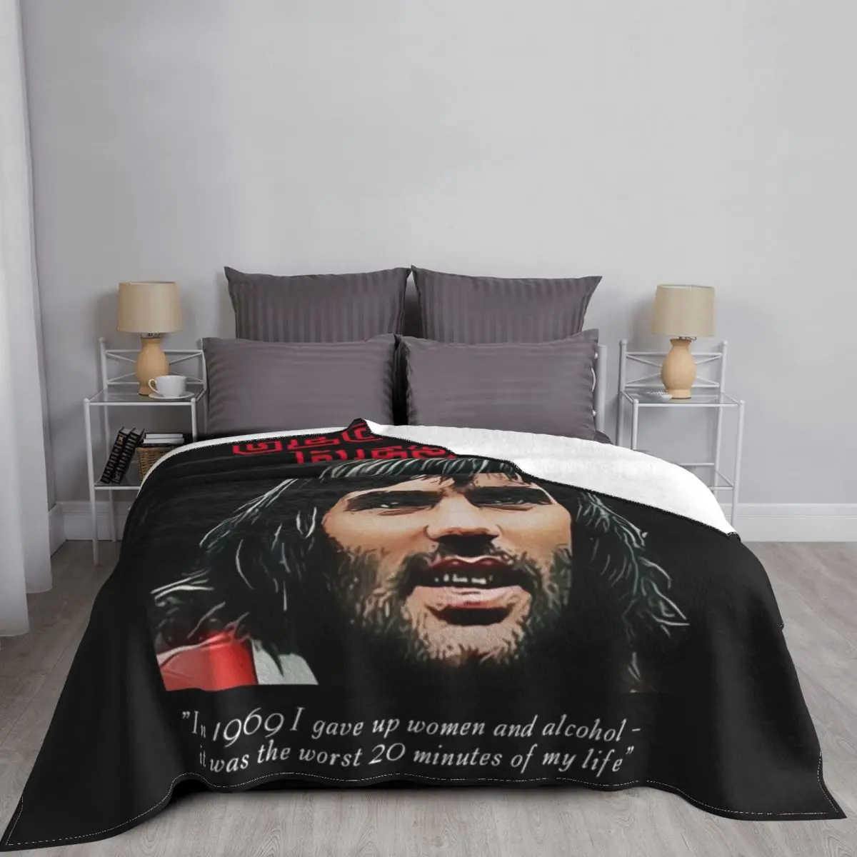 GEORGE BEST - Iconic football Throw coperta divani coperta da Picnic