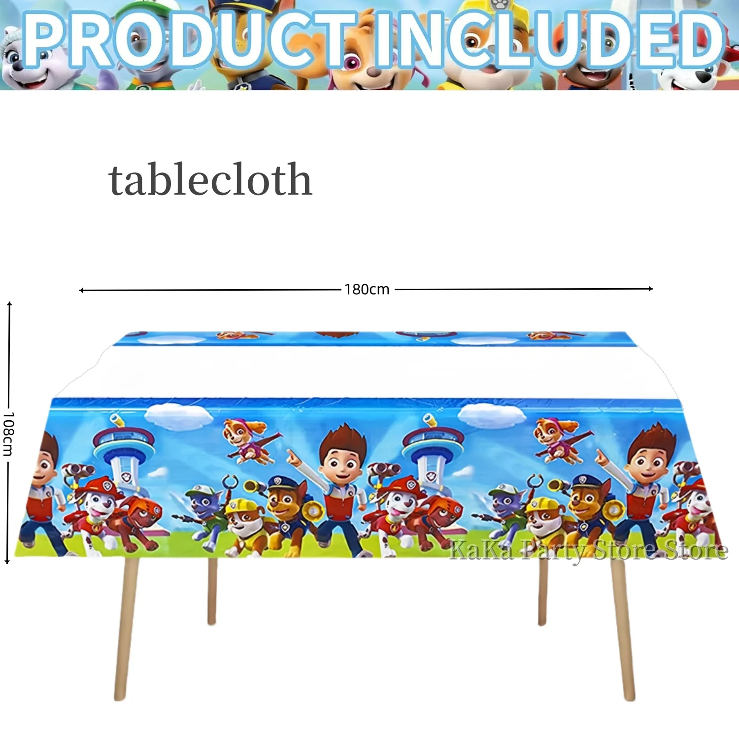 PAW Patrol Geburtstagsparty-Dekoration, Tischgeschirr, Tischdecke, Teller, Becher, Servietten, Geschenktüten, Luftballons, PAW Patrol Partyzubehör