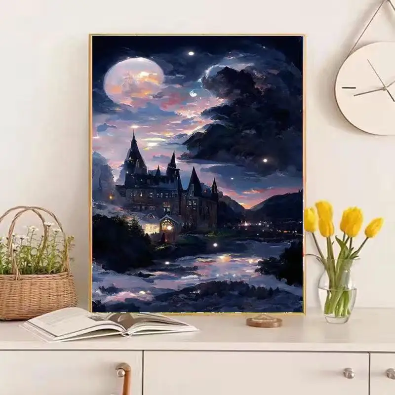 

4904561 Digital oil painting living room decorative painting sofa background wall hanging painting