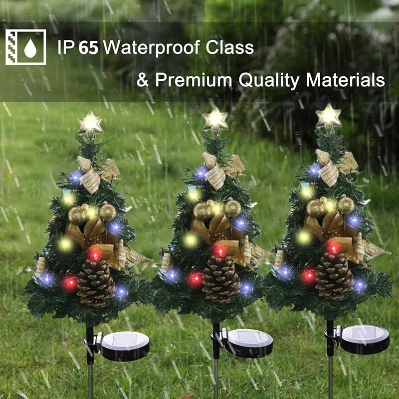 

Solar Christmas Tree Light Smart Light Sensing Lawn Lamp Outdoor Waterproof Garden Lights LED Pine Cones Yard Landscape Decor