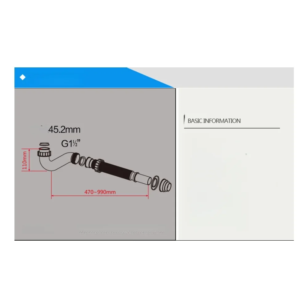 Expandable Single Basin Sink Drain Pipe with Anti-Stink Feature and Integrated Pest Prevention for Kitchen Use