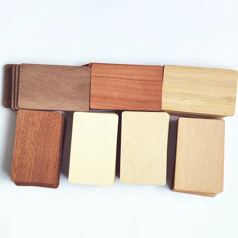 

Деревянные карты NFC для лазерной гравировки, экологически чистые цифровые контактные карты с лазерной гравировкой для свадеб и корпоративных подарков