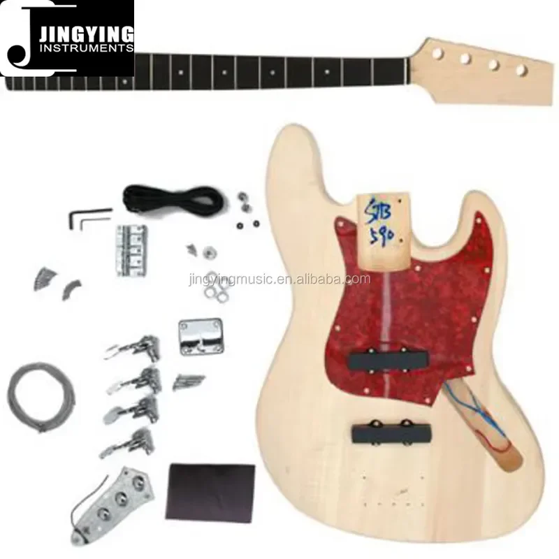 Jazz Style Electric Bass Guitar Kit Factory Price String Parts Accessories Wholesale China Supplier for Musicians Beginners