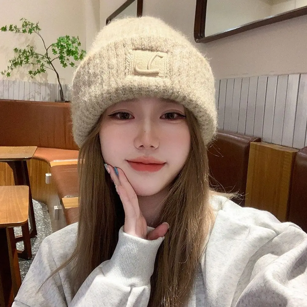 

Повседневные вязаные шапки, однотонная ветрозащитная вязаная шапка унисекс, теплая шапка для ушей, мужская