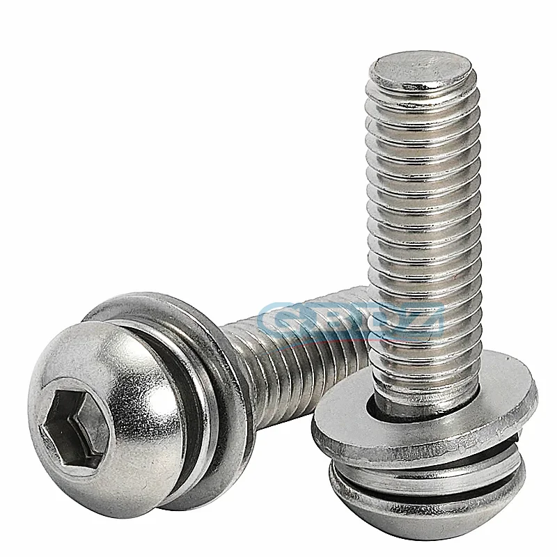 316 Stainless Steel Cross round Head Combination Screws M3/M4/M5/M6 Set - Rust And Corrosion Resistant Three-Pack