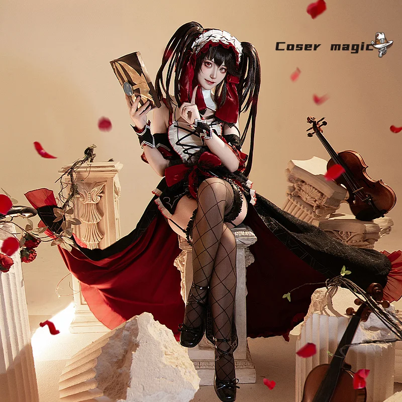 

Аниме DATE A LIVE Tokisaki Kurumi Косплей Костюм Униформа Хэллоуин Карнавал Вечеринка Рождественская игра Ролевая одежда Одежда