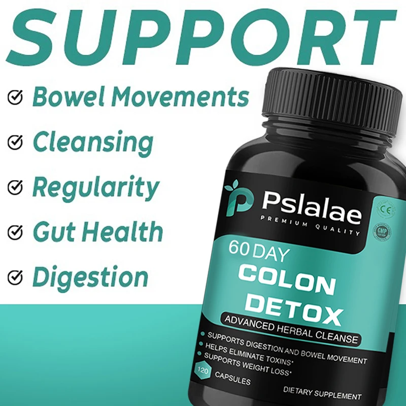 60-Day Colon Detox Supplement - Promotes Bowel Cleansing and Relieves Bloating