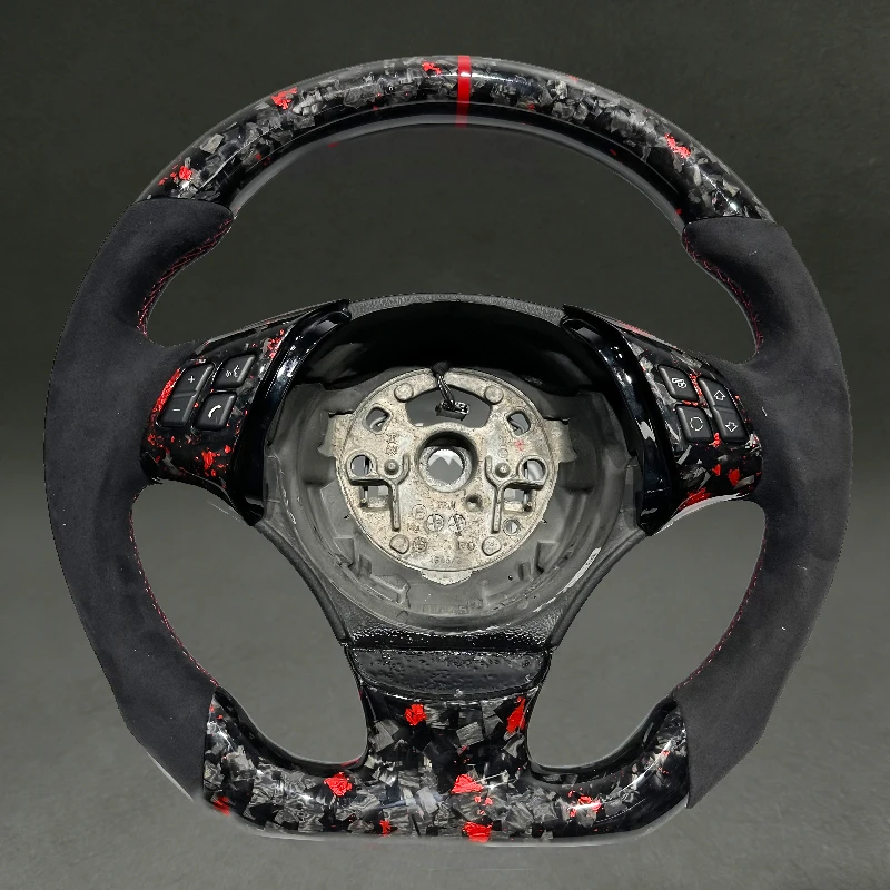 

Red Forged Carbon Fiber for BMW E90 E84 E91 320i Steering Wheel Customizable Automotive Accessories for BMW E90 E84 330i 325i