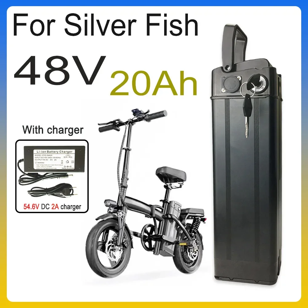 

13s6p 48V 20AH For Silver Fish Lithium Battery 350W 500W 750W 1000W Li-ion Battery Pack With charger