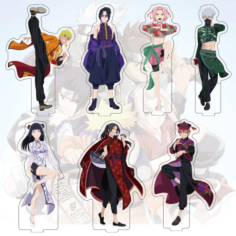 

Naruto Acrylic Support Anime Figure Kakashi Hinata Sasuke Two Sided Acrylic Desktop Decoration Collect Children'S Model Toy