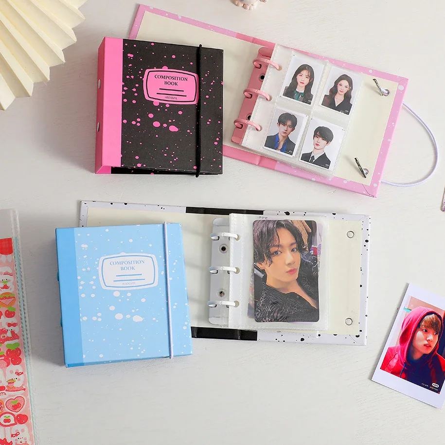 IFFVGX A8 Kpop Binder Photocard Holder Photo Album 1/2/3 Inch Idol Cards Collect Book Mini Pictures Storage Instax Album Cover