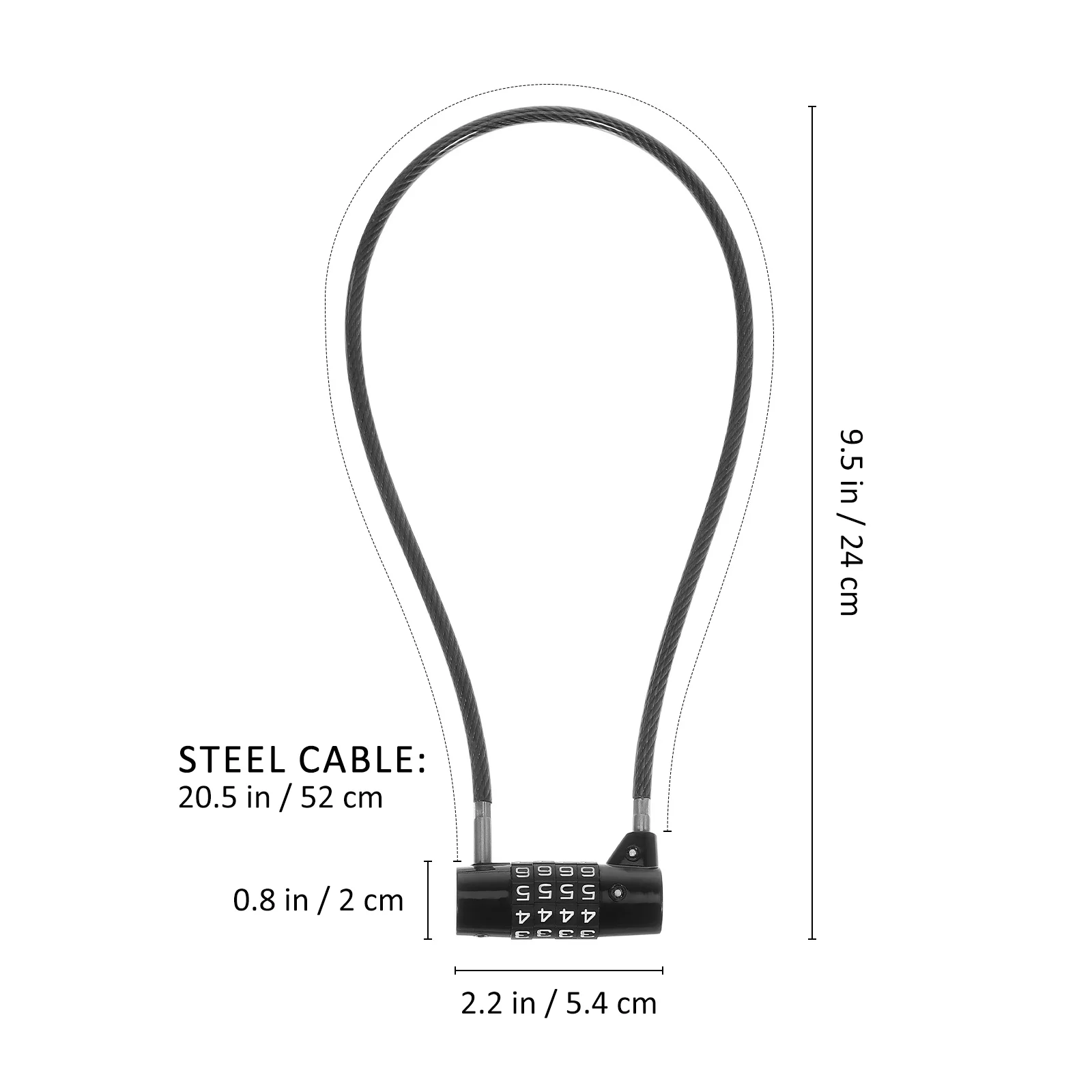 قفل مجمع 4 أرقام رمز قابل لإعادة الضبط تكبل طويل داخلي في الهواء الطلق قفل الصالة الرياضية خزانة الأدوات حقيبة قفل السفر #4