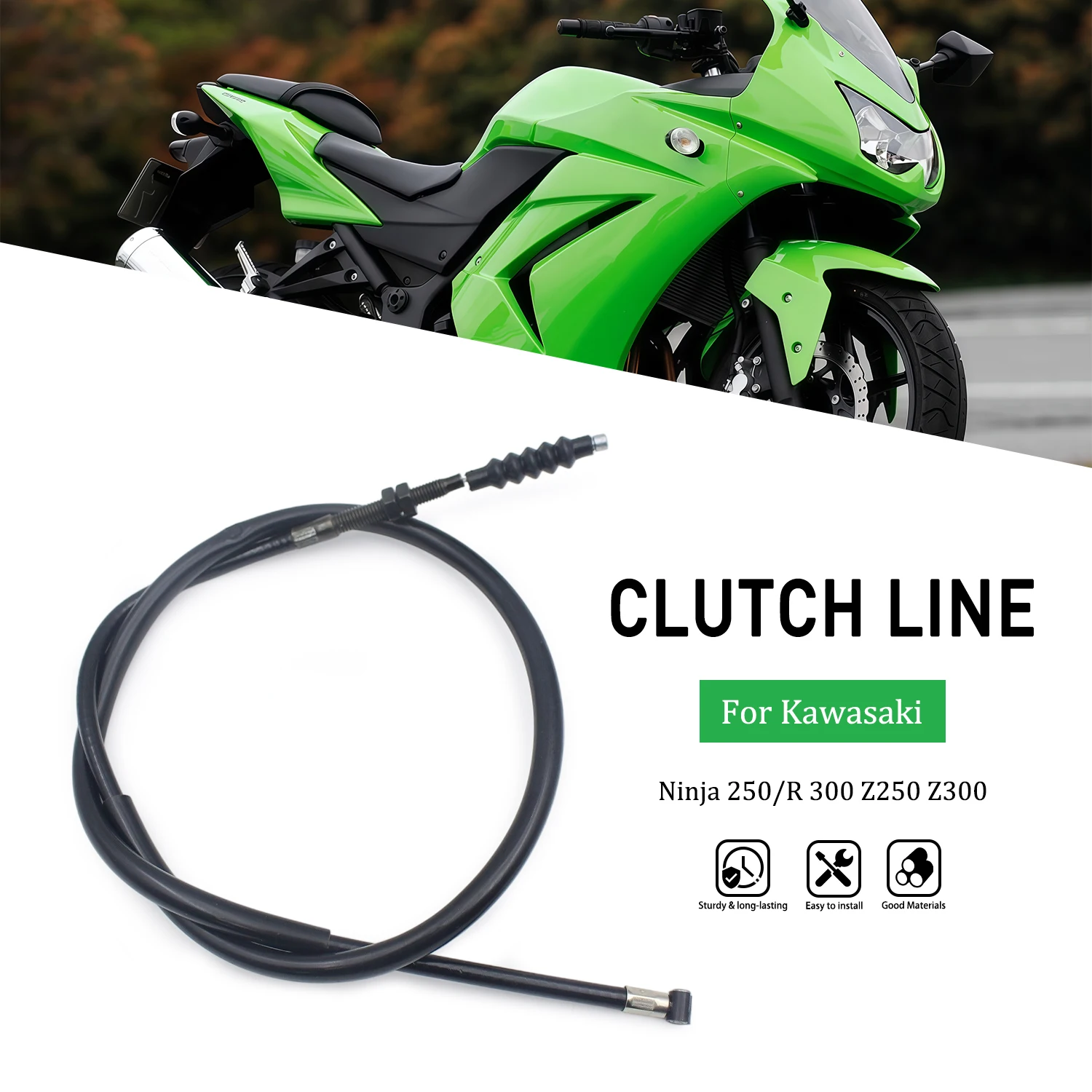 Motorcycle Clutch Cable Control Line For Kawasaki Ninja 250/R EX250J EX250L/M/R Ninja 300 EX300 Z250 ER250 Z300 ER300