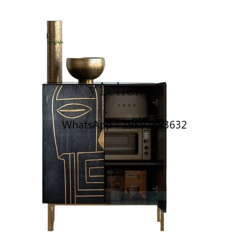 TQH dining side cabinet light luxury high-end vertical cabinet  medieval mystery creative decorative cabinet
