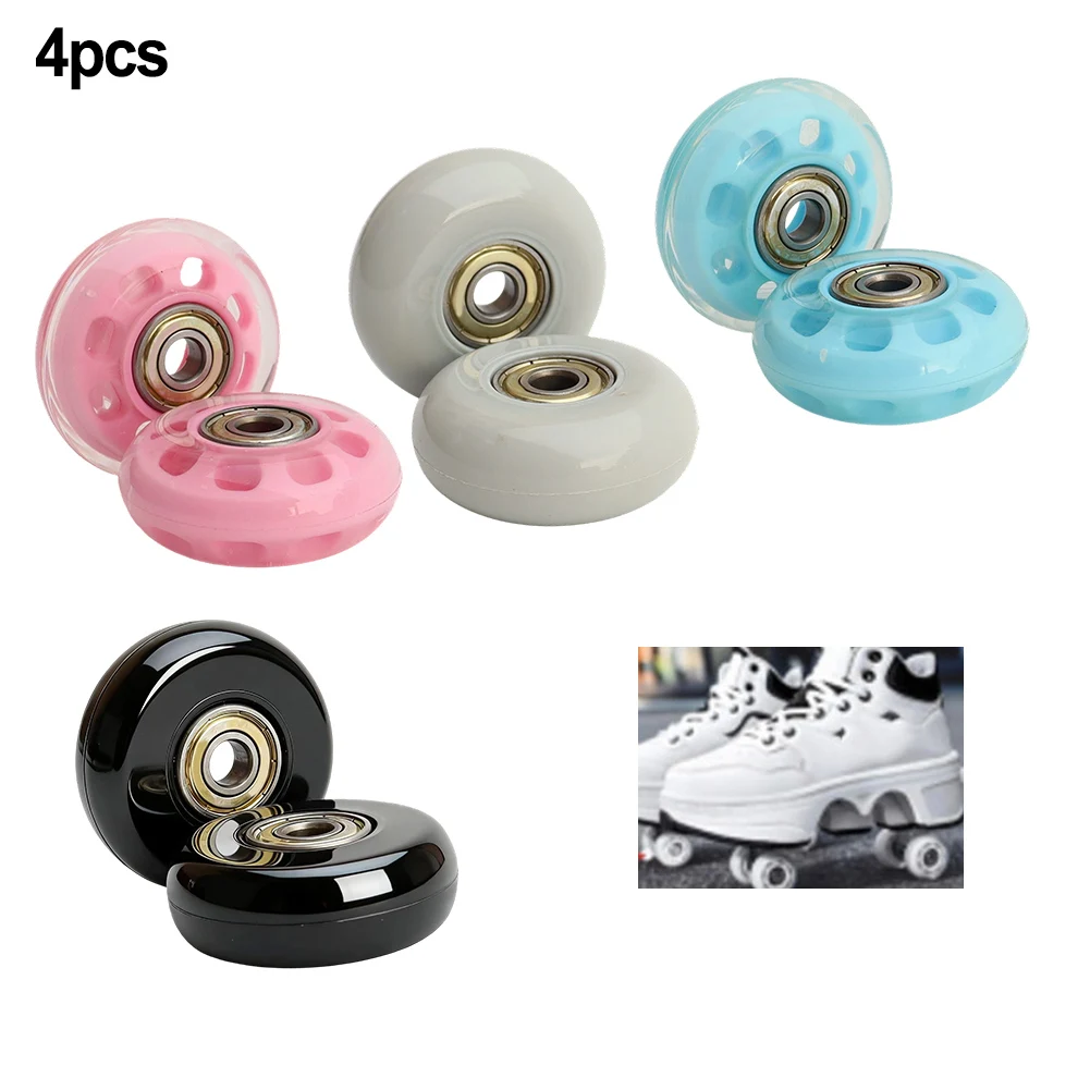 4-Pack Luggage Wheels Replacement 50x20mm With 8mm Bore Quiet PU Roller Skate Wheels For Suitcases Hand Trolleys Scooters