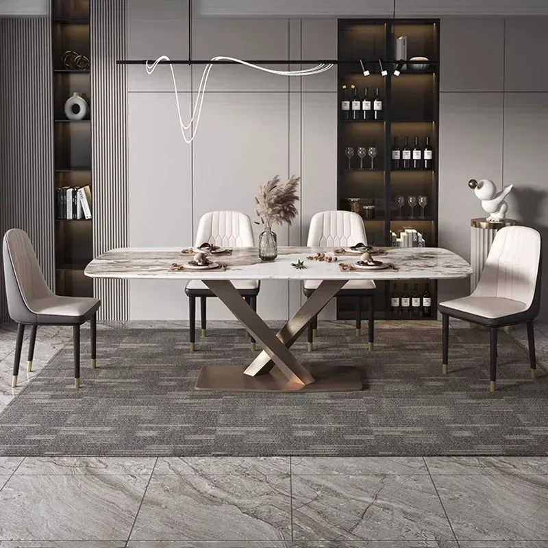 

Скандинавский прямоугольный простой большой стол с регулировкой высоты, кофейная столовая, гостиная, деревянные стулья, индивидуальная керамическая мебель для дома