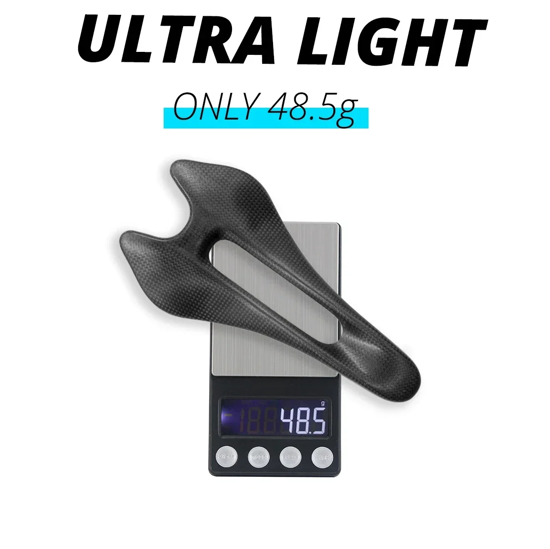 ULLICYC Full Carbon Bike Saddle 48g 3K Raw Matte 242x122mm 7x9mm Oval Rail for Road MTB Gravel Racing