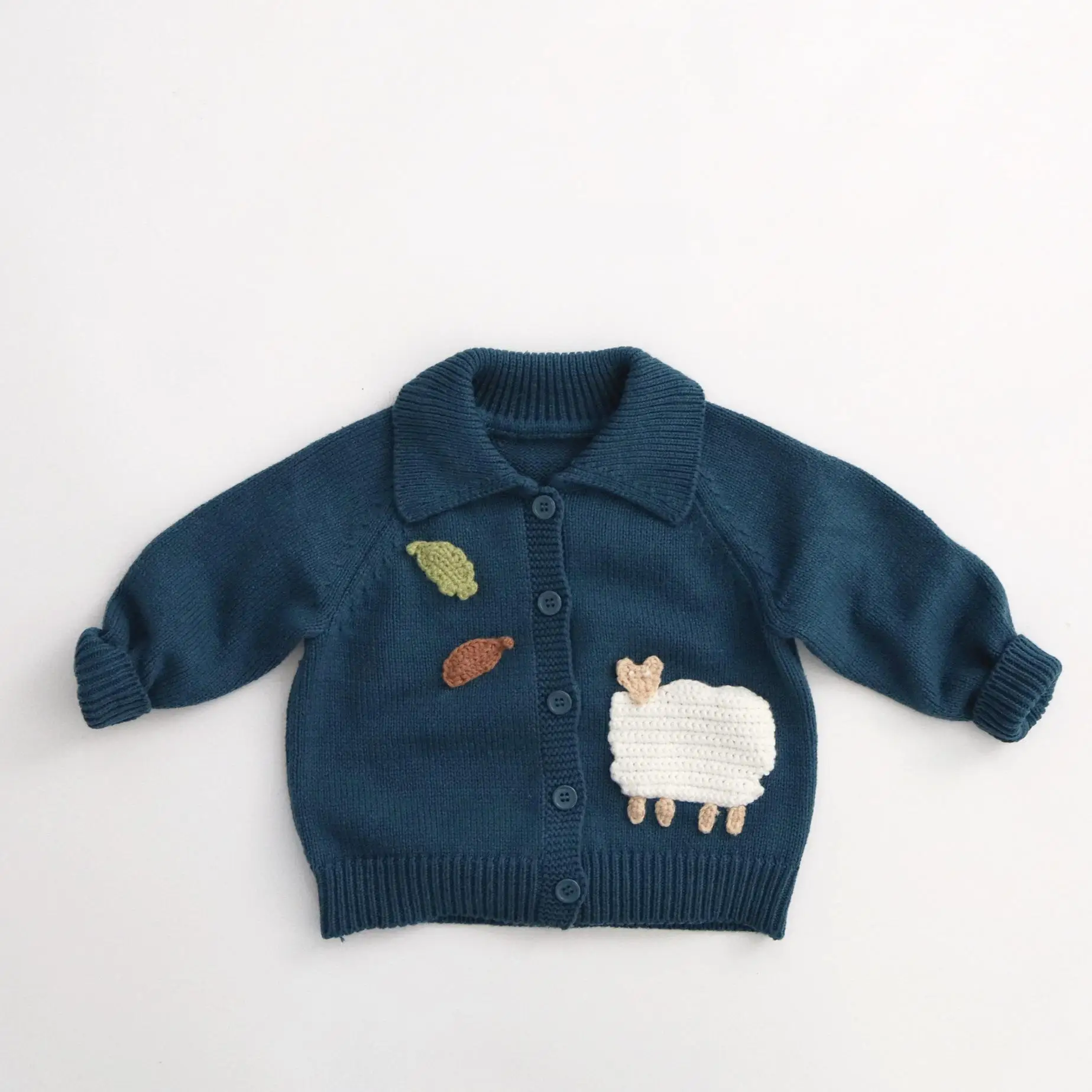 

2026 Spring New Children Long Sleeve Sweater Coat Fashion Girls Cartoon Knitted Cardigan Boys Casual Lapel Jacket Kids Clothes