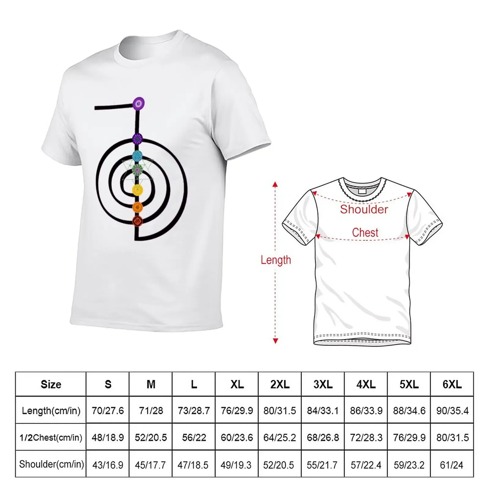 Cho Ku Rei: The Reiki Power Symbol T-Shirt heavyweights Aesthetic clothing mens t shirts