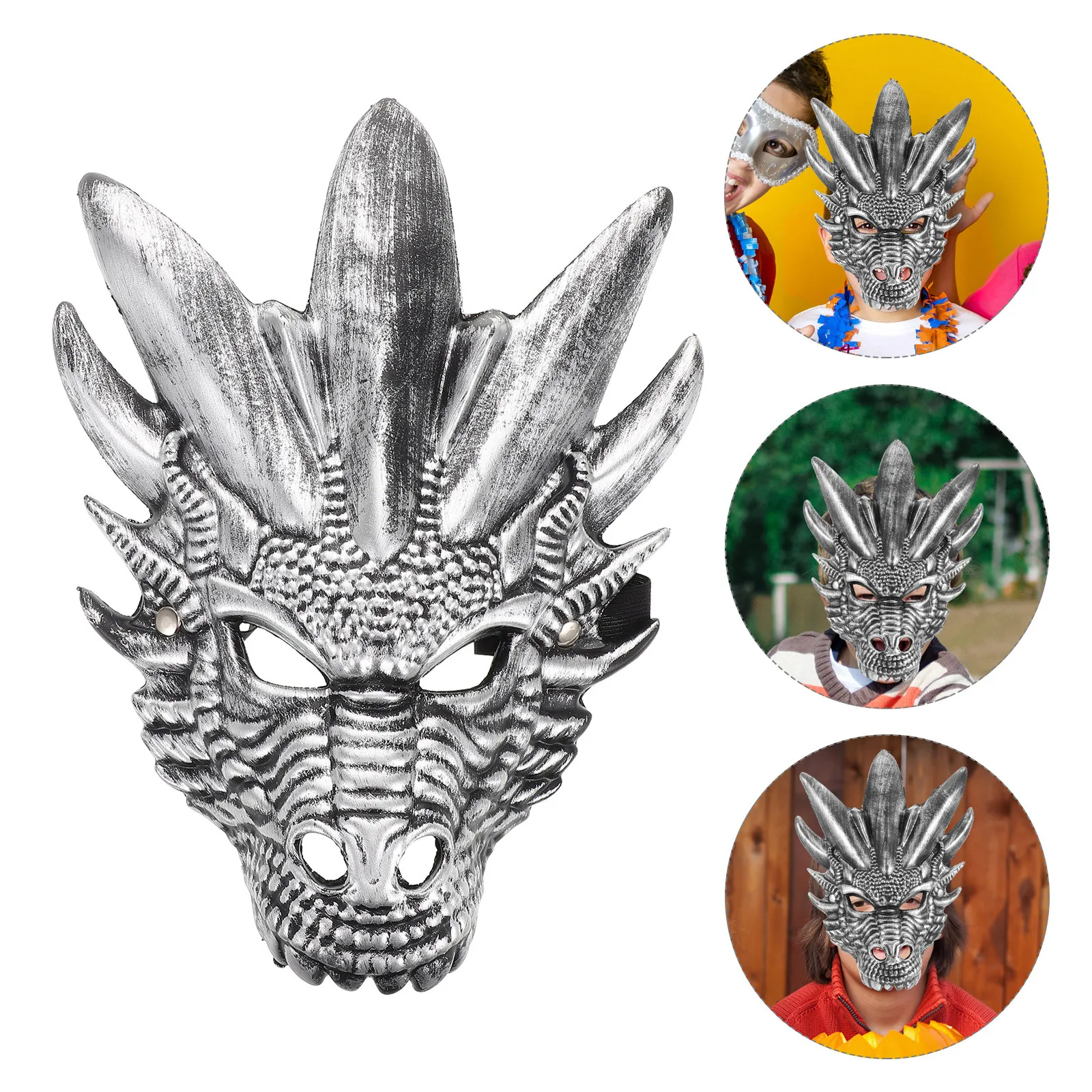 

Realistic 3D Kids Dinosaur Mask Cosplay Dress Up Elastic Strap Funny Animal Head Mask Party Costume Dinosaur Masks for Kids