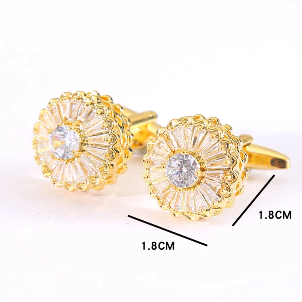 Multi Style French Cufflinks with Fan-shaped/floral/geometric Shapes Men's Business Dress Shirt Cuff Novel Cufflinks Decoration
