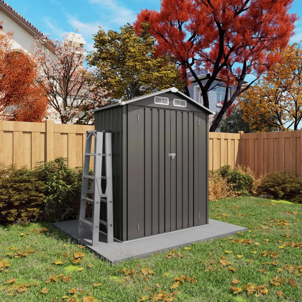 Heavy-Duty Metal Carport with Galvanized Steel Roof & Reinforced Frame for Outdoor Vehicle Shelter 5x3FT Peaked, Customized