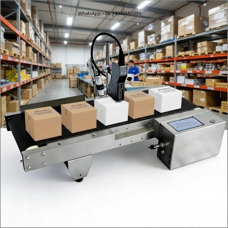 Small Automatic Portable Inkjet Printer with Touchscreen Control 600dpi Resolution for Label & Bottle Printing Small Factories