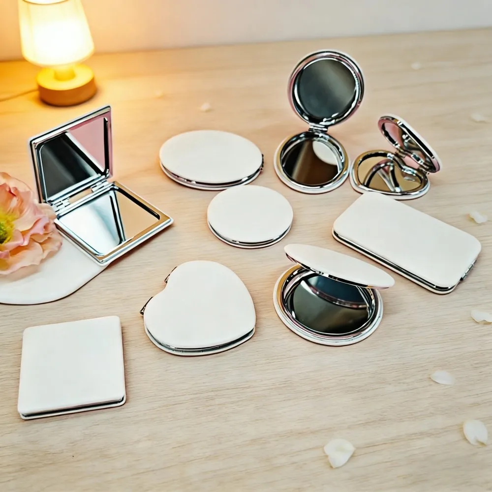 Personalized Mirror Custom Image Logo Double Sided Folding Cosmetic Mirror Portable Lightweight For Daily Use Travel Party Gift