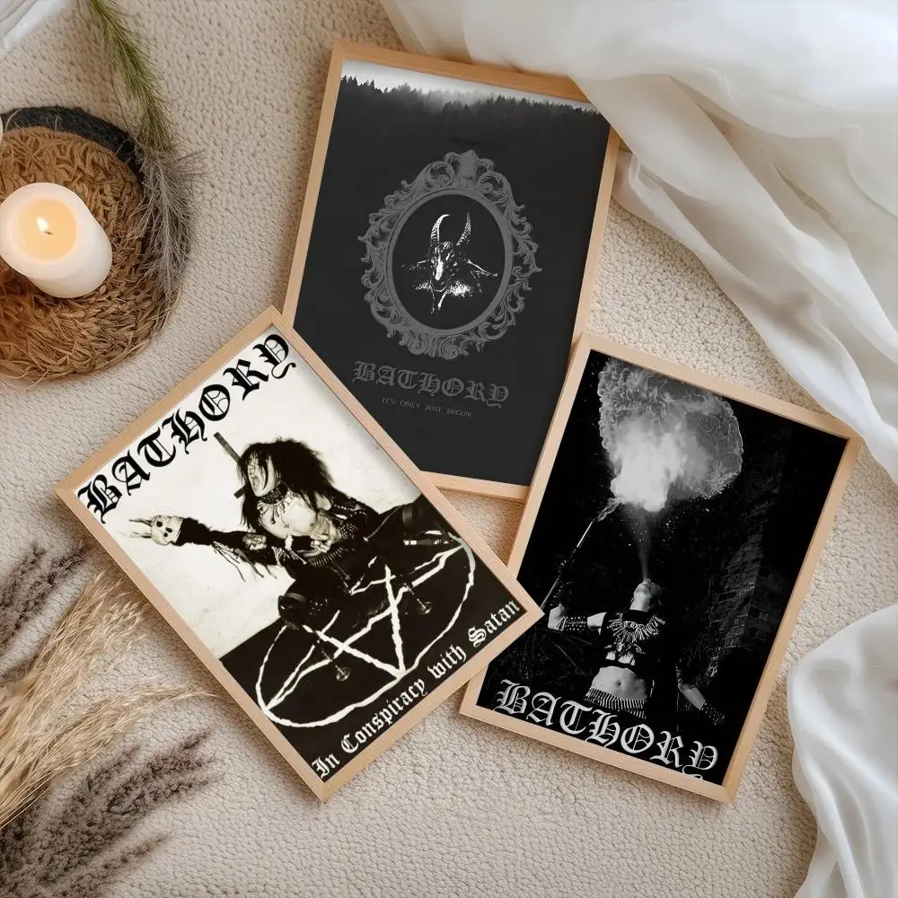 Bathory Q-Quorthon Poster Stickers Self-Adhesive Painting Mural Decor Wall Decals for Bedroom Living Room Home HD Gift