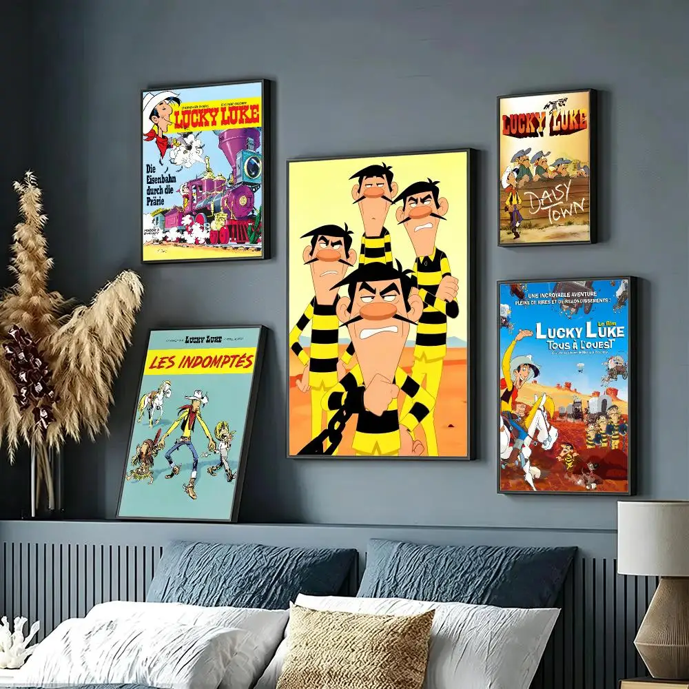 animation Lucky Luke Poster HD Poster Sophisticated Modern Aesthetic Wall Art For Living Room Bedroom Office Cafe Decor
