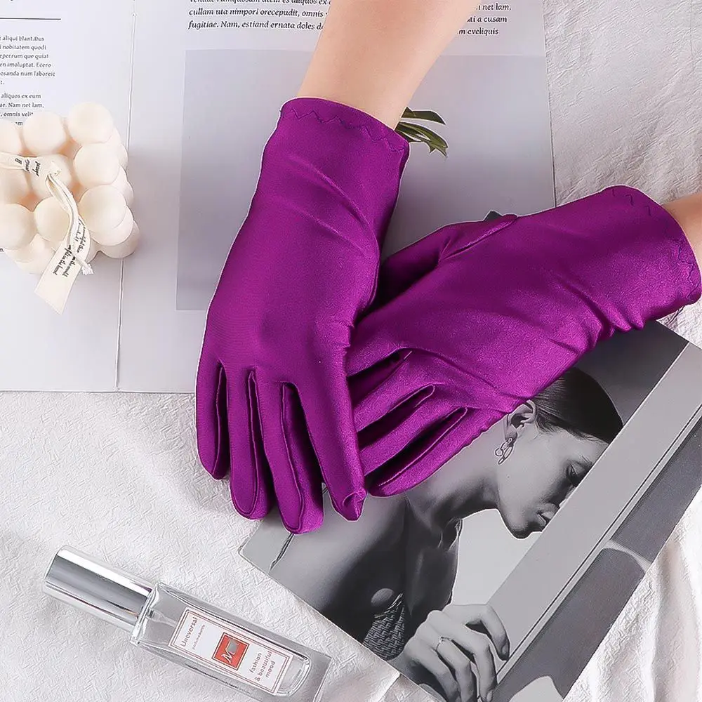 

Pure Color Anti-ultraviolet Abrasion-resistant Female Gloves Sun Protection Mittens Driving Gloves Outdoor Sports Gloves
