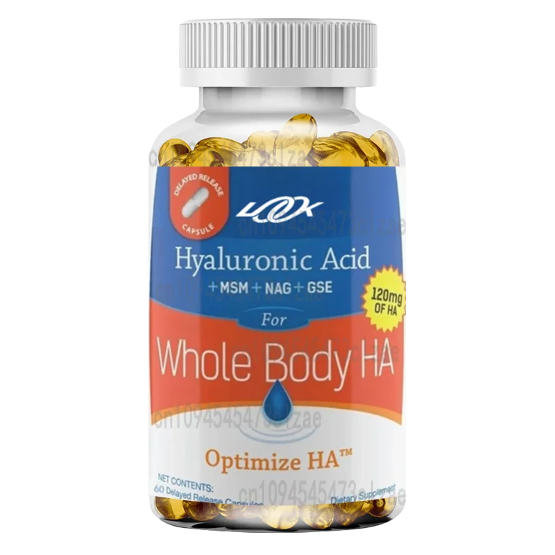 

Hyaluronic Acid Capsules | Combination Formula Containing Glucosamine To Support Eye and Skin Health | (60 Capsules)