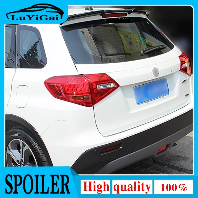 For suzuki new vitara spoiler high quality abs plastic rear trunk spoiler roof wing for suzuki new vitara 2015-2019