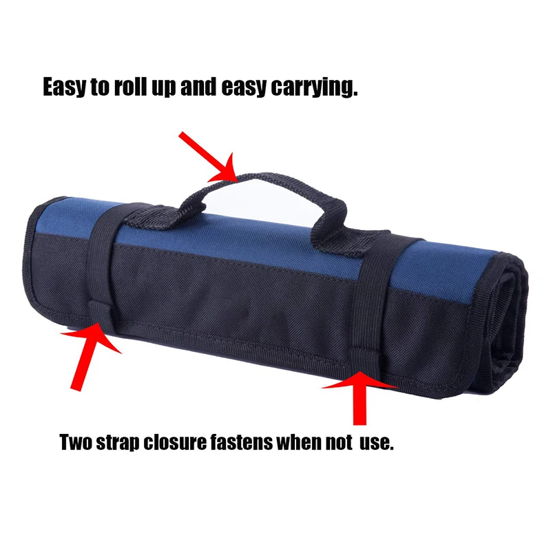 22 Pockets, Tool Roll Storage Box, Wrench Screwdriver Pliers Socket Canvas Bag, Eelectrician Men Use Storage Bag