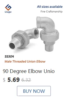 90-Grad-Winkelverschraubung aus Edelstahl 304, BSPT-Innengewinde, 1/4"-2" auslaufsichere Rohrverschraubung aus Guss für industrielle Sanitärinstallationen – Detail 3