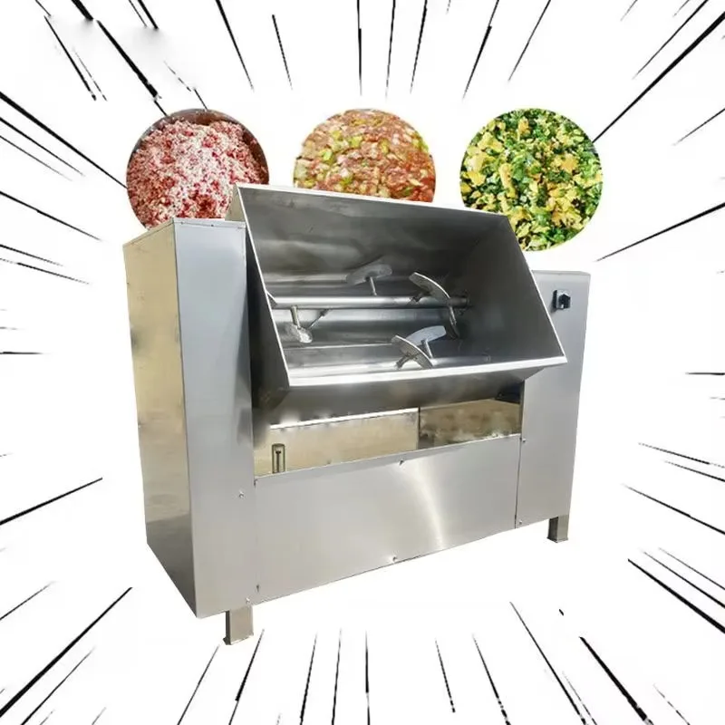 Electric Hopper Marinade Granular Feed Dumpling Bun Puree Stuffing Filler Meat Mixer Machine 15KG-50KG-100KG for Burger Patty