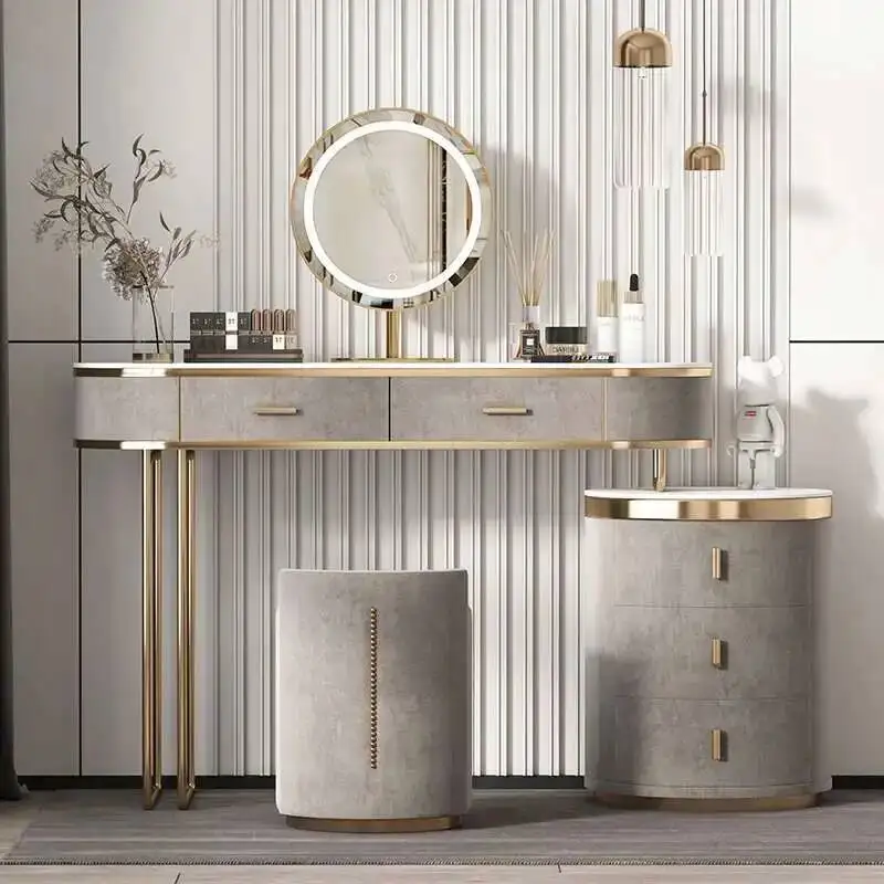 Girl Garden Vanity Table Bedroom Mirror Modern Bathroom Dressing Table Jewelry Organizer Mesa De Maquillaje Trendy Furniture