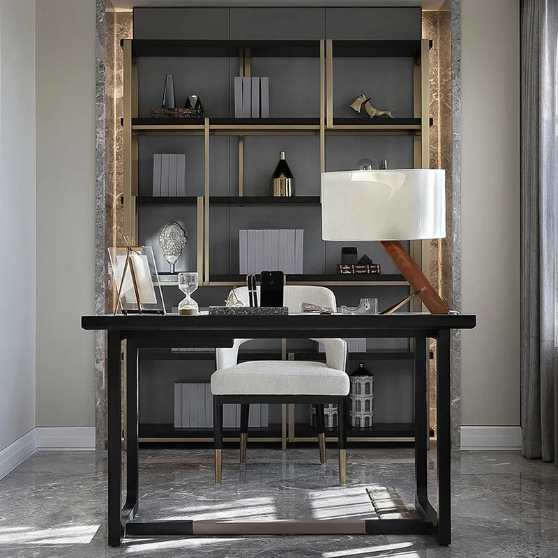 Modern wooden table lamp country study office study eye protection lamp