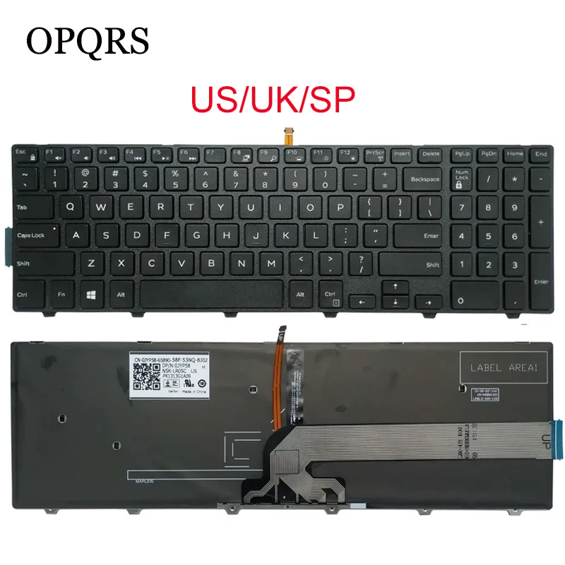 

Laptop Keyboard FOR Dell Inspiron 15 3000 3541 3542 3543 3546 3559 3551 3552 3558 3550 3567 3878 US/UK/Spanish