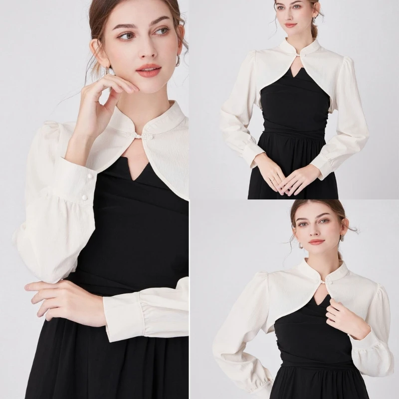 Elegant Long Sleeve False Collar for Girls Photography Sweater Shirt Dress Clothes Half Shirt Collar Shawl False Dropship