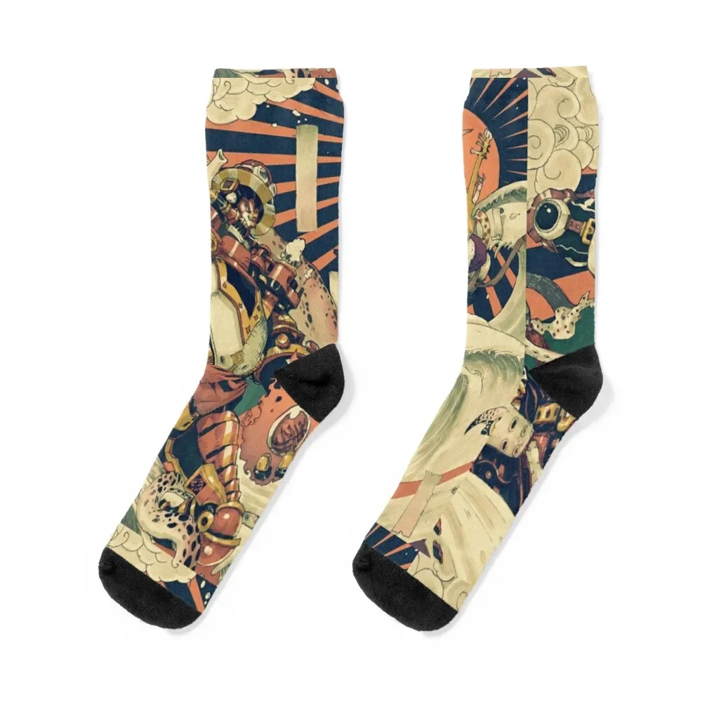 

Vintage Japanese Oni Mecha Socks shoes anti-slip hiking basketball Women Socks Men's