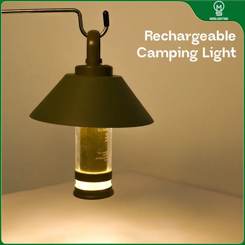 

MOSLIGHTING Кемпинговый фонарь 4500 мАч 4 режима освещения Кемпинговый светильник Подвесная лампа для палатки Украшение Водонепроницаемый уличный атмосферный светильник
