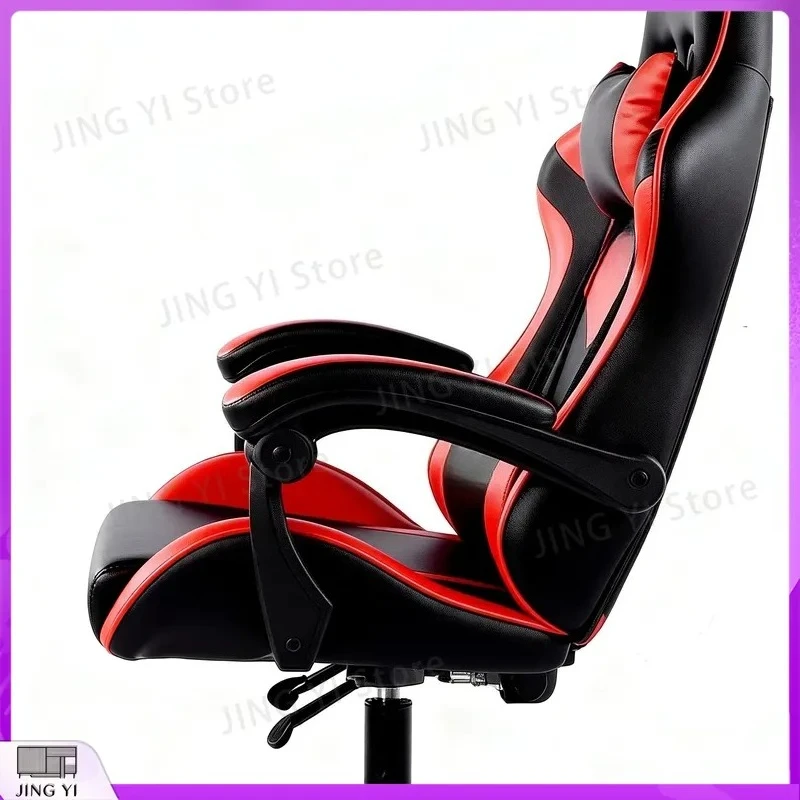 Economy Gaming Chair with Height Adjustment and 360 Degree Rotation PVC Fabric Computer Office Chair for Esports Players and