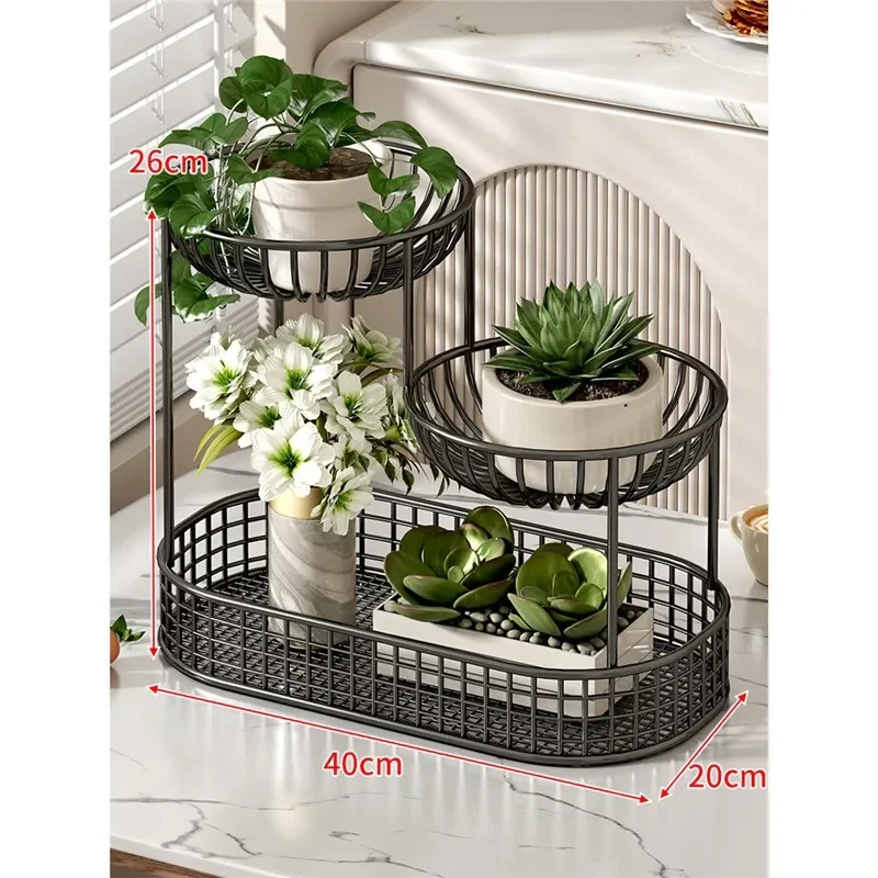 Flower Rack Indoor Living Room Countertop Multi-layer Pot Arrangement Rack Household Succulent Balcony Flower  Green Plant Shelf