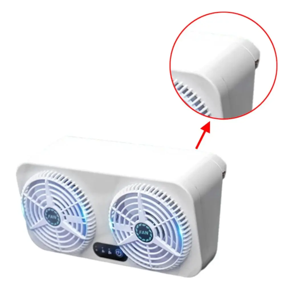 USB Powered USB Car Cooling Fan 5W Power Energy Saving Car Exhaust Fan Front/Rear Window 3 Levels Adjustable Car Cooler Fan
