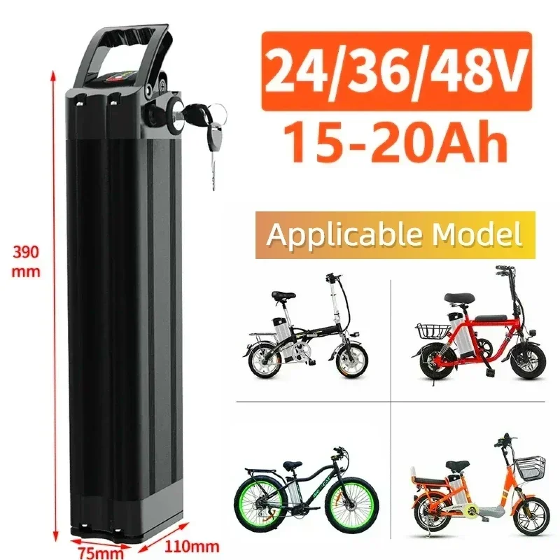 

Silverfish Lithium Electric Bike 48V 20AH 800W 1000W for 36V 24V Lithium Ion Electric Bike Bicycle 48V18650 Battery Pack+charger