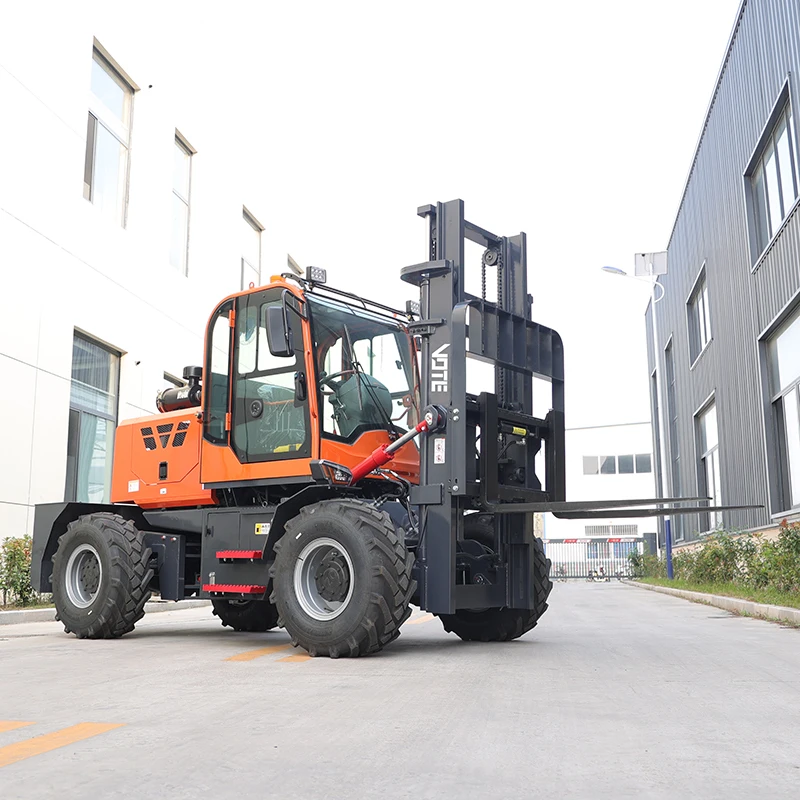 Factory Direct Sales 4WD diesel Forklift Truck 2.5Ton 3.5Ton CE EPA Engine 4x4 All Terrain off Road Forklifts