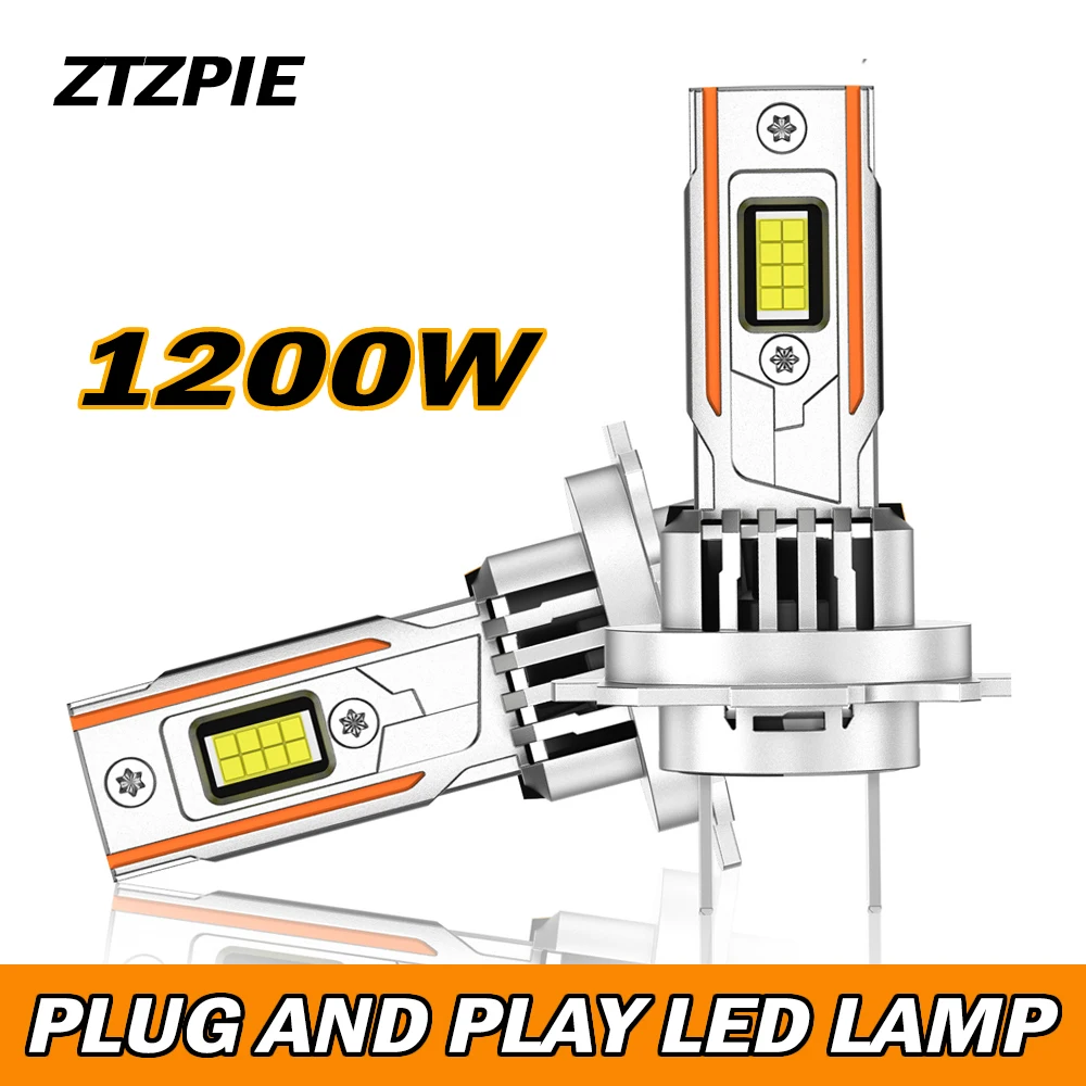 ZTZPIE Auto HB3 HB4 9005 9006 TOP H7 Best LED H4 H11 Bulb Canbus Led Lamp CSP 5575 6000K Car Headlight Light 1200W 12V Light
